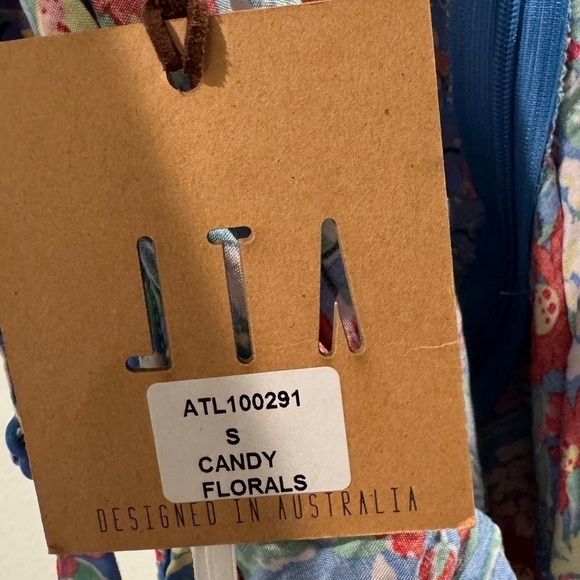 NWT Abel the Label ATL Candy Florals Blue Floral Sleeveless Midi Ruffle Dress S - Picture 14 of 16